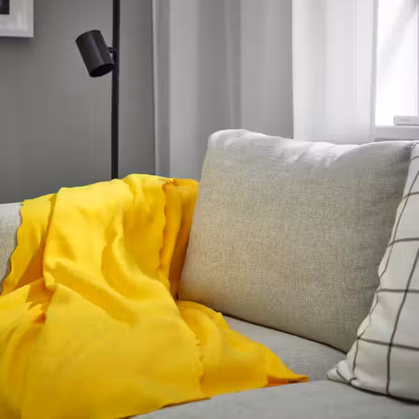 DAGGKÅPOR ДАГГКОПОР Плед - ярко-желтый 130x170 см - фото 3