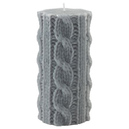Неароматическая свеча формовая ВИНТЕР 2015, серый (14 см)