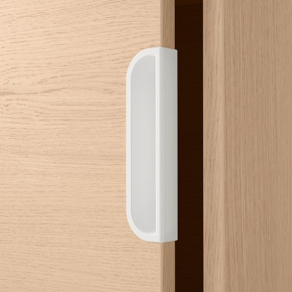 Шкаф с раздвижными дверцами, дубовый шпон, беленый 160x120 см IKEA GALANT ГАЛАНТ 503.682.32 - фото 7
