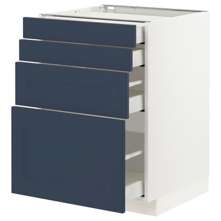 Напольный шкаф 4 фасада,4 ящика IKEA METOD МЕТОД, MAXIMERA МАКСИМЕРА 194.031.05