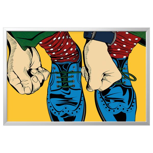 Картина с рамой, Я собираюсь повеселиться.../цвет алюминия 118x78 см IKEA BJÖRKSTA БЬЁРКСТА 693.846.18 - фото 1