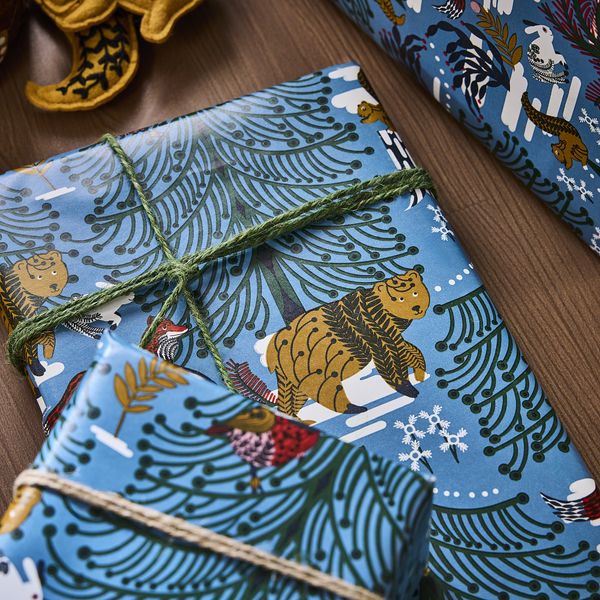 Рулон оберточной бумаги, анималистический орнамент синий, 3x0.7 м IKEA VINTERFINT 405.772.69 - схема-чертеж с размерами