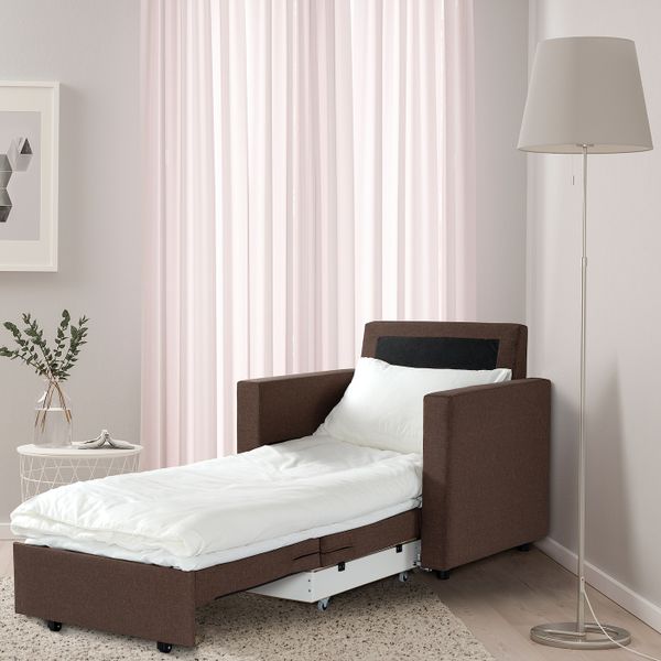 Кресло-кровать, лерхага коричневый IKEA VATTVIKEN ВАТТВИКЕН 604.507.97 - фото 3