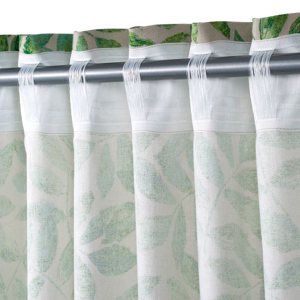 Гардины, 2 шт., естественный/листья 145x300 см IKEA FLENÖRT ФЛЕНЁРТ 304.830.25 - схема-чертеж с размерами