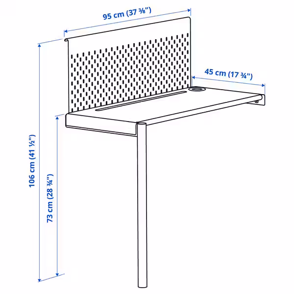 VITVAL Столешница - белый 95x45 см - фото 2