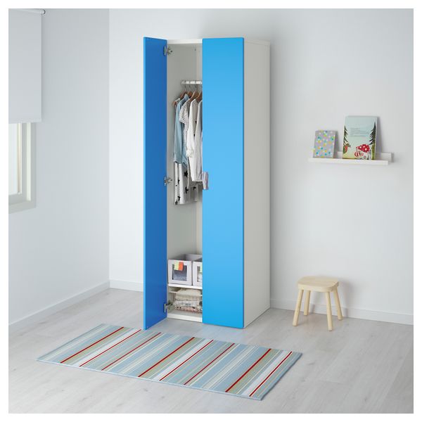 Гардероб СТУВА, белый, синий (60x50x192 см) - фото 2