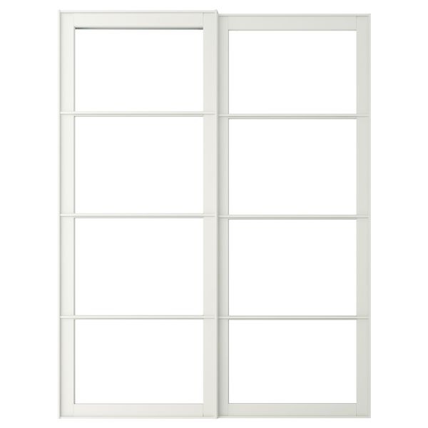 Рама для раздвижной дверец, с направляющими, 2 шт ПАКС, белый - схема-чертеж с размерами