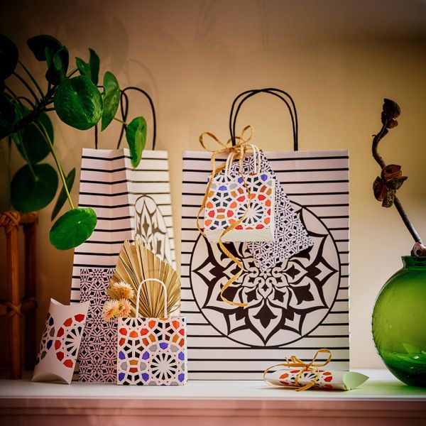 Подарочная упаковка, 8 шт., разные цвета IKEA HEMBJUDEN ХЕМБЬЮДЕН 205.124.10 - схема-чертеж с размерами