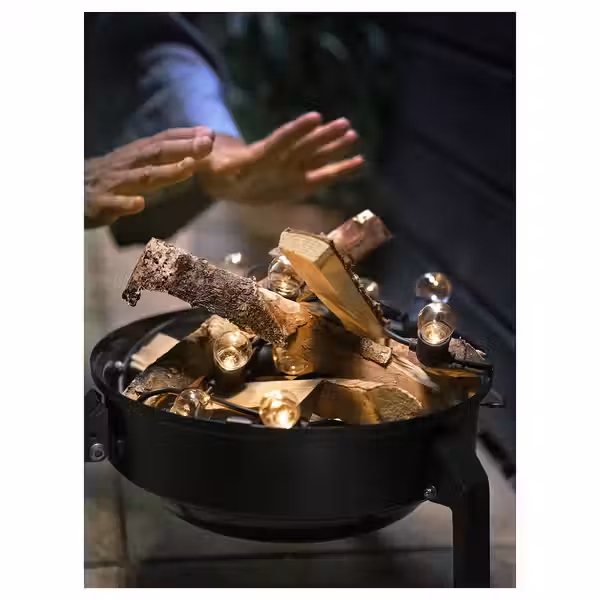 SVARTRÅ Гирлянда, 12 светодиодов - чёрный/для сада - схема-чертеж с размерами