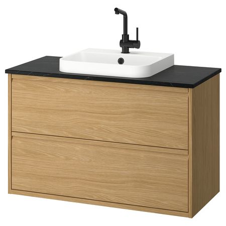 ÄNGSJÖN ЭНГШЁН / BACKSJÖN БАККШЁН Шкаф с ящиками/раковина/смеситель