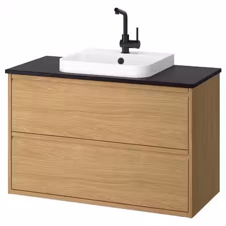 ÄNGSJÖN ЭНГШЁН / BACKSJÖN БАККШЁН Шкаф с ящиками/раковина/смеситель