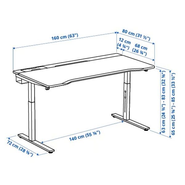 IKEA, дополнительный ракурс - схема-чертеж с размерами