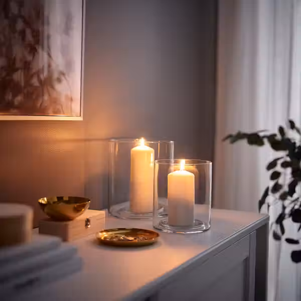 PILFINK Набор подсвечников,2шт - прозрачное стекло - фото 2