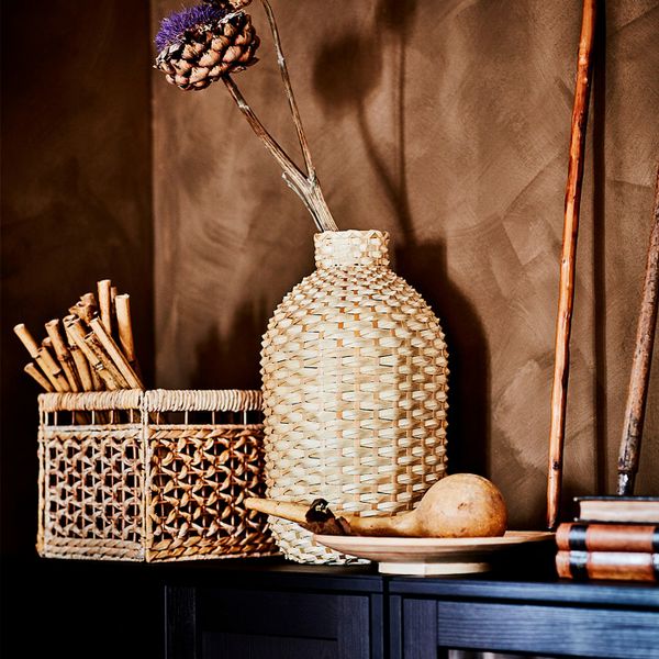 Декоративная ваза, бамбук 60 см IKEA KAFFEBÖNA КАФФЕБОНА 404.275.24 - схема-чертеж с размерами