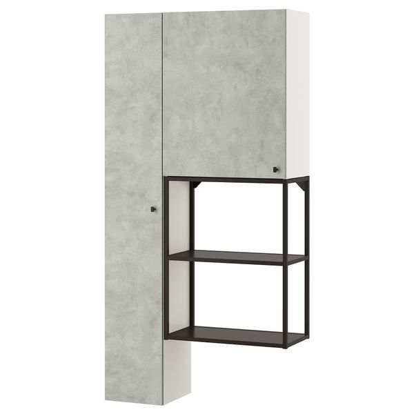 Комбинация для хранения, 90x32x180 см, антрацит IKEA BEGIVENHET БЕГИВЕНХЕТ 593.314.99 - фото 1