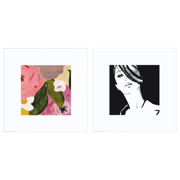 Набор постеров, 2 штуки ТВИЛЛИНГ, Цветы и стиль (50x50 см) - фото 1