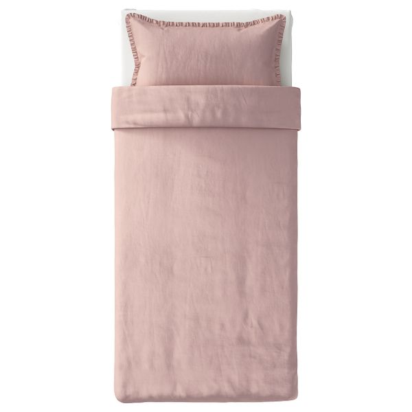 Пододеяльник и 1 наволочка, светло-розовый 150x200/50x70 см IKEA KRANSKRAGE КРАНСКРАГЕ 304.823.42 - схема-чертеж с размерами