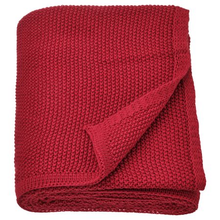 Плед, 130x170 см, темно-красный IKEA HUMLEMOTT 905.620.34