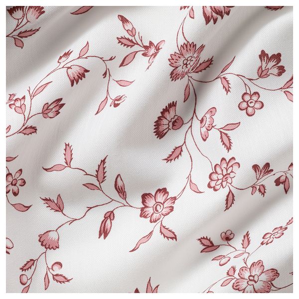 Гардины, 1 пара ХЭССЛЕКЛОККА, белый белый/красный, розовый (145x300 см) - фото 2