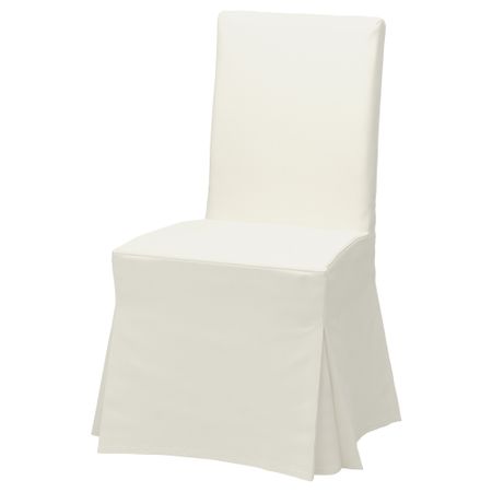 Стул с длинным чехлом ХЕНРИКСДАЛЬ, дуб, Блекинге белый