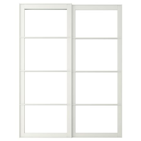 Рама для раздвижной дверец, с направляющими, 2 шт ПАКС, белый