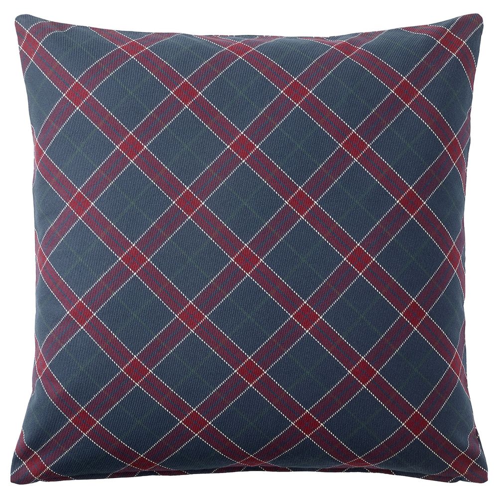 Чехол на подушку, синий-красный 50x50 см IKEA INGERILSE ИНГЕРИЛЬЗЕ 304.108.02 - фото 1