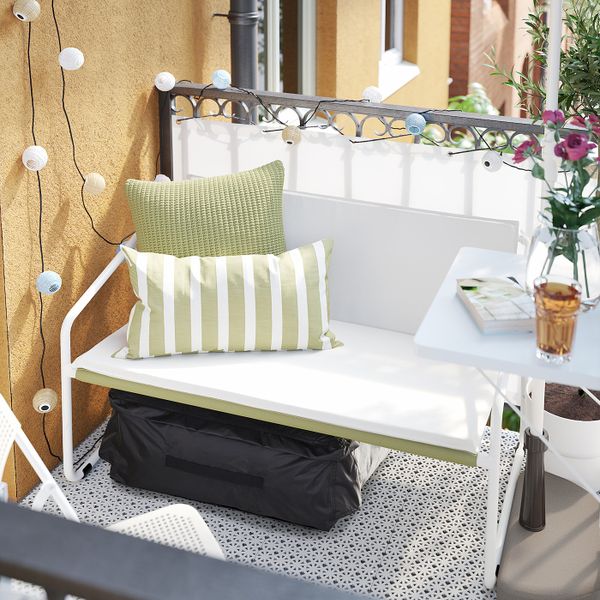 2-местный диван, для дома/сада, белый зеленый/бежевый 118x69x69 см IKEA INGMARSÖ ИНГМАРСЭ 304.632.92 - фото 7