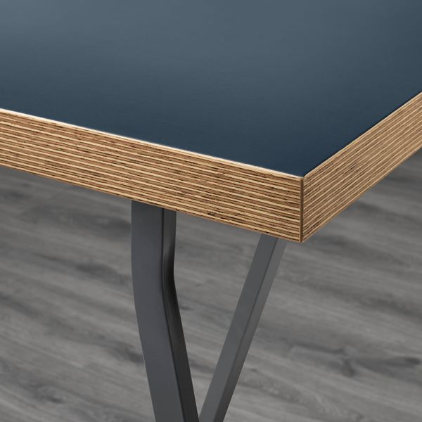 Стол, синий, серый, 120x60 см IKEA ЛИННМОН / ЛЕРБЕРГ 292.793.46 - схема-чертеж с размерами