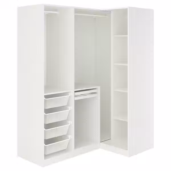 PAX / FYRUDDEN Гардероб угловой - белый/синий 161/111x201 см - фото 2