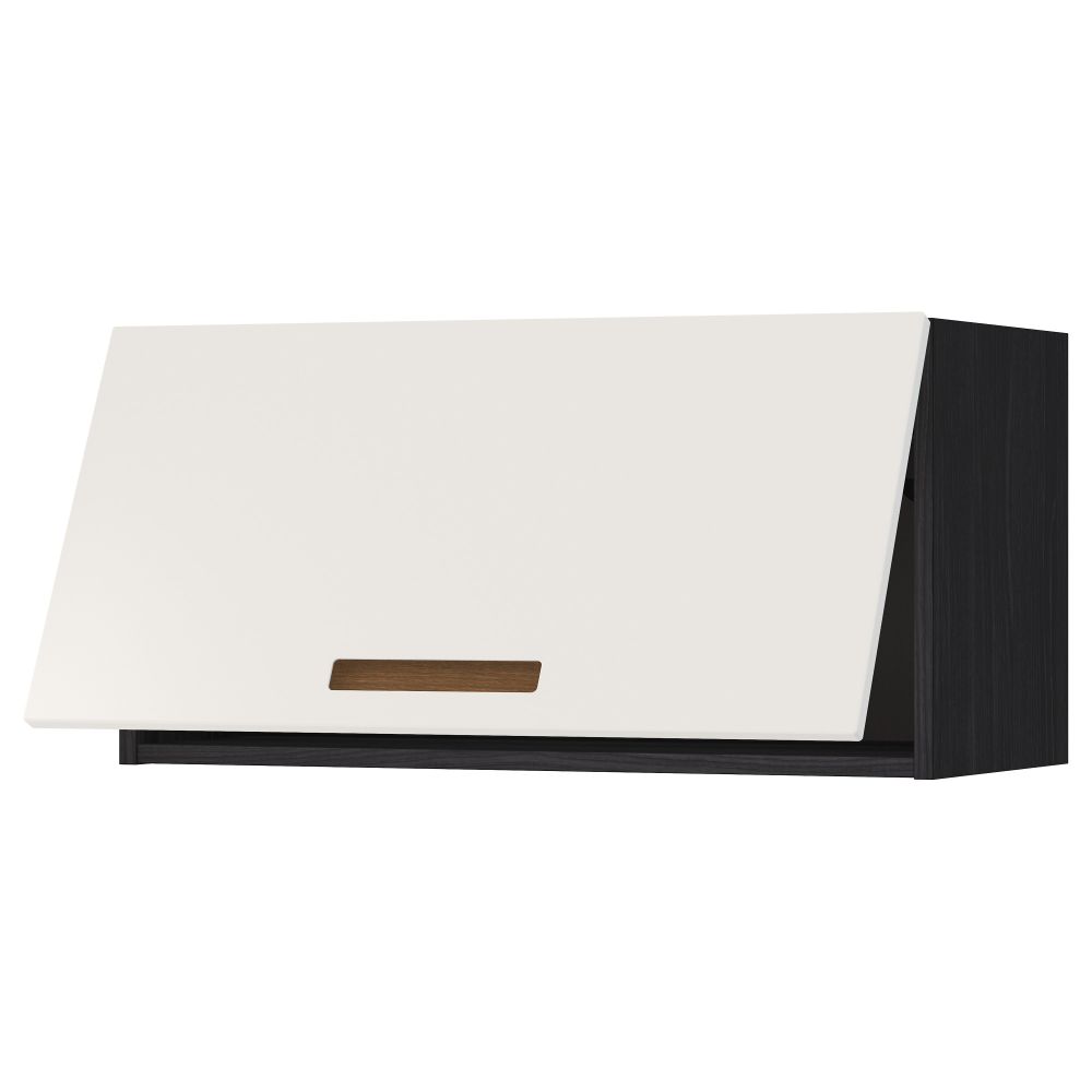 Горизонтальный навесной шкаф МЕТОД, черный, Мэрста белый - схема-чертеж с размерами