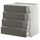 Напольный шкаф, 4 фронтальных панели, 4 ящика МЕТОД / МАКСИМЕРА, белый, Рингульт серый