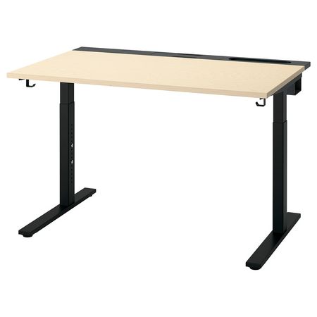 MITTZON Письменный стол - березовый шпон/чёрный 120x80 см