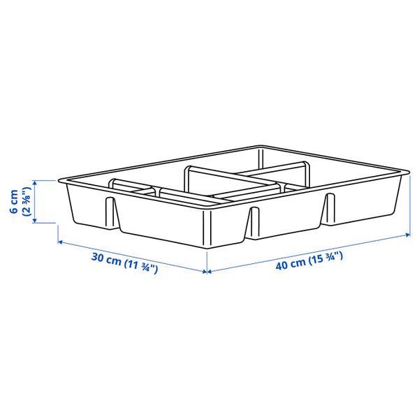 Лоток, темно-серый 40x30 см IKEA RAGGISAR РАГГИСАР 403.642.15 - схема-чертеж с размерами