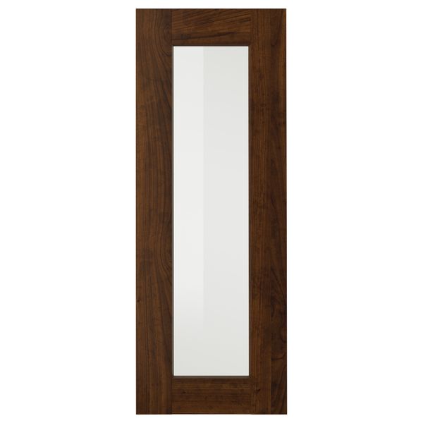 Стеклянная дверь ЭДСЕРУМ, под дерево коричневый - фото 1