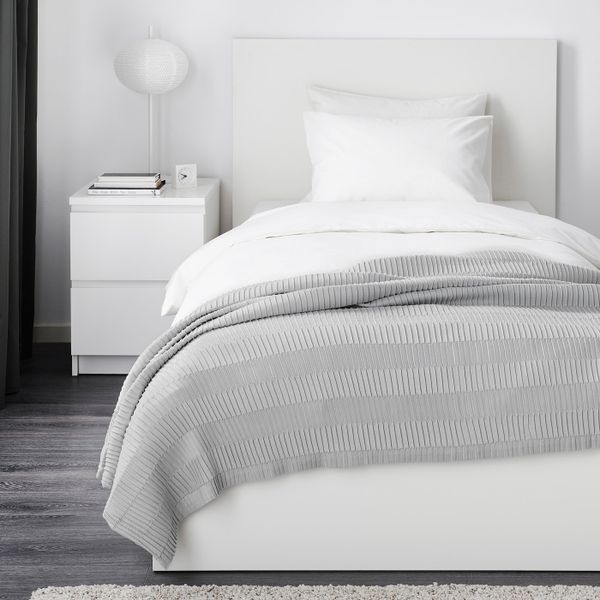 Плед, светло-серый, 120x160 см IKEA ВЭГМОЛЛА 103.730.99 - фото 3