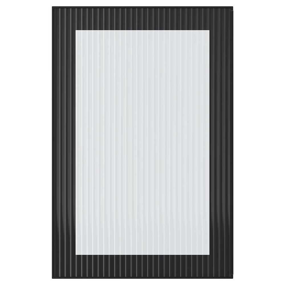 HEJSTA Стеклянная дверь - антрацит/рифленое стекло 40x60 см - фото 1