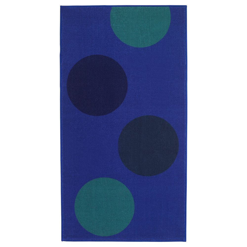 Ковер, короткий ворс, синий-зеленый 80x150 см IKEA LJÖRSLEV ЛЬЁРСЛЕВ 504.188.16 - фото 1
