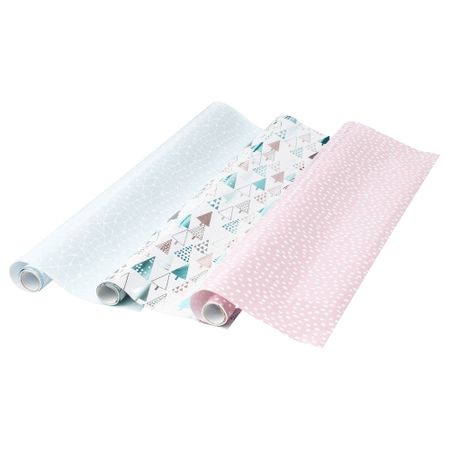 Рулон оберточной бумаги ВИНТЕР 2015, розовый, синий белый (3x0.7 м)