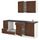 Кухня, под коричневый мореный ясень 220x61x220 см IKEA KNOXHULT КНОКСХУЛЬТ 494.177.71