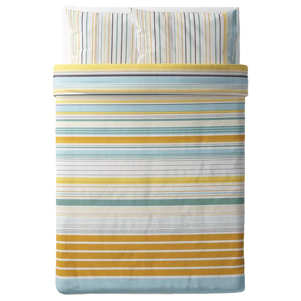 Пододеяльник и 2 наволочки БЛОРИПС, желтый - схема-чертеж с размерами