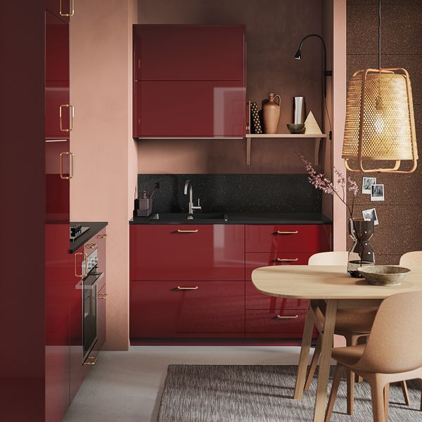 Угловой навесного шкаф с вращающейся секцией, 68x100 cm IKEA METOD МЕТОД 793.269.44 - схема-чертеж с размерами