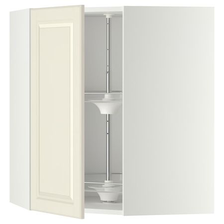 METOD Угл нвсн шкф с вращающ секц - белый/Bodbyn белый с оттенком 68x80 см