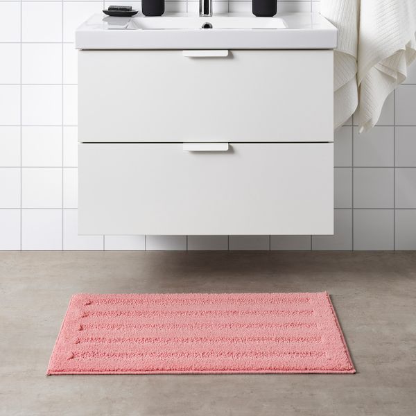 Коврик для ванной, светло-розовый 50x80 см IKEA EMTEN ЭМТЕН 504.654.74 - схема-чертеж с размерами
