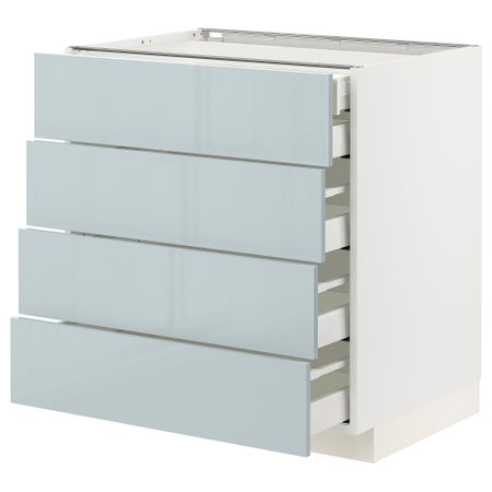 Напольный шкаф 4фасада,2нзк, 3 средних ящик, 80x60 cm IKEA METOD МЕТОД, MAXIMERA МАКСИМЕРА 094.788.70