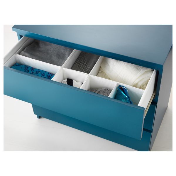 Комод с 3 ящиками МАЛЬМ, бирюзовый (80x78 см) - фото 2