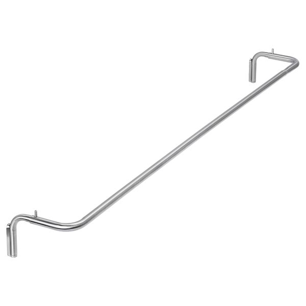 Гардинный карниз с аксессуарами ТИДПУНКТ, никелированный (120-210 см) - схема-чертеж с размерами