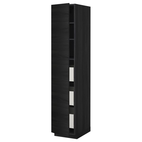 Высокий шкаф с ящиками МЕТОД / МАКСИМЕРА, черный, Тингсрид черный - фото 1