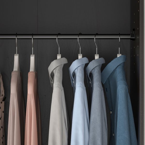 Гардероб 2-дверный, черно-коричневый 79x176 см IKEA RAKKESTAD РАККЕСТАД 904.537.61 - фото 4