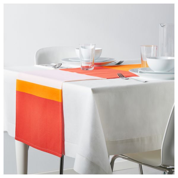 Дорожка настольная УРЬЯ, красный, светло-розовый оранжевый (40x140 см) - схема-чертеж с размерами