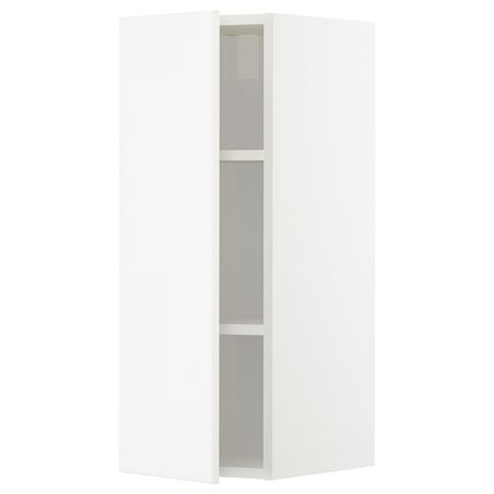 METOD Навесной шкаф с полками - белый/Veddinge белый 30x80 см